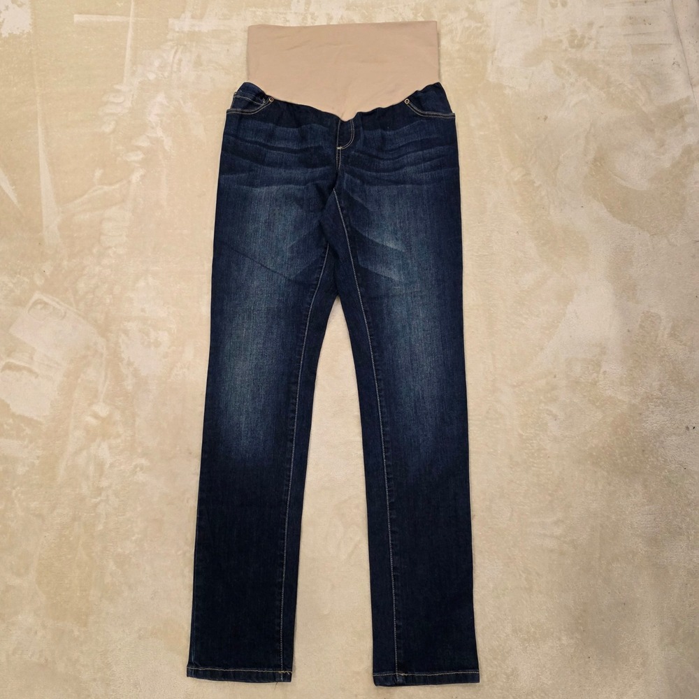Three Seasons Maternity Skinny Jeans Size M Blue Denim Full Panel Stretch